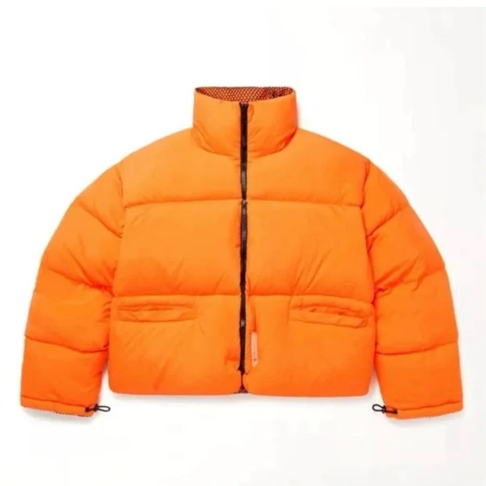 CONNOR MCKNIGHT Reversible Quilted Orange Shell & Mesh Down Jacket Org $1,275
